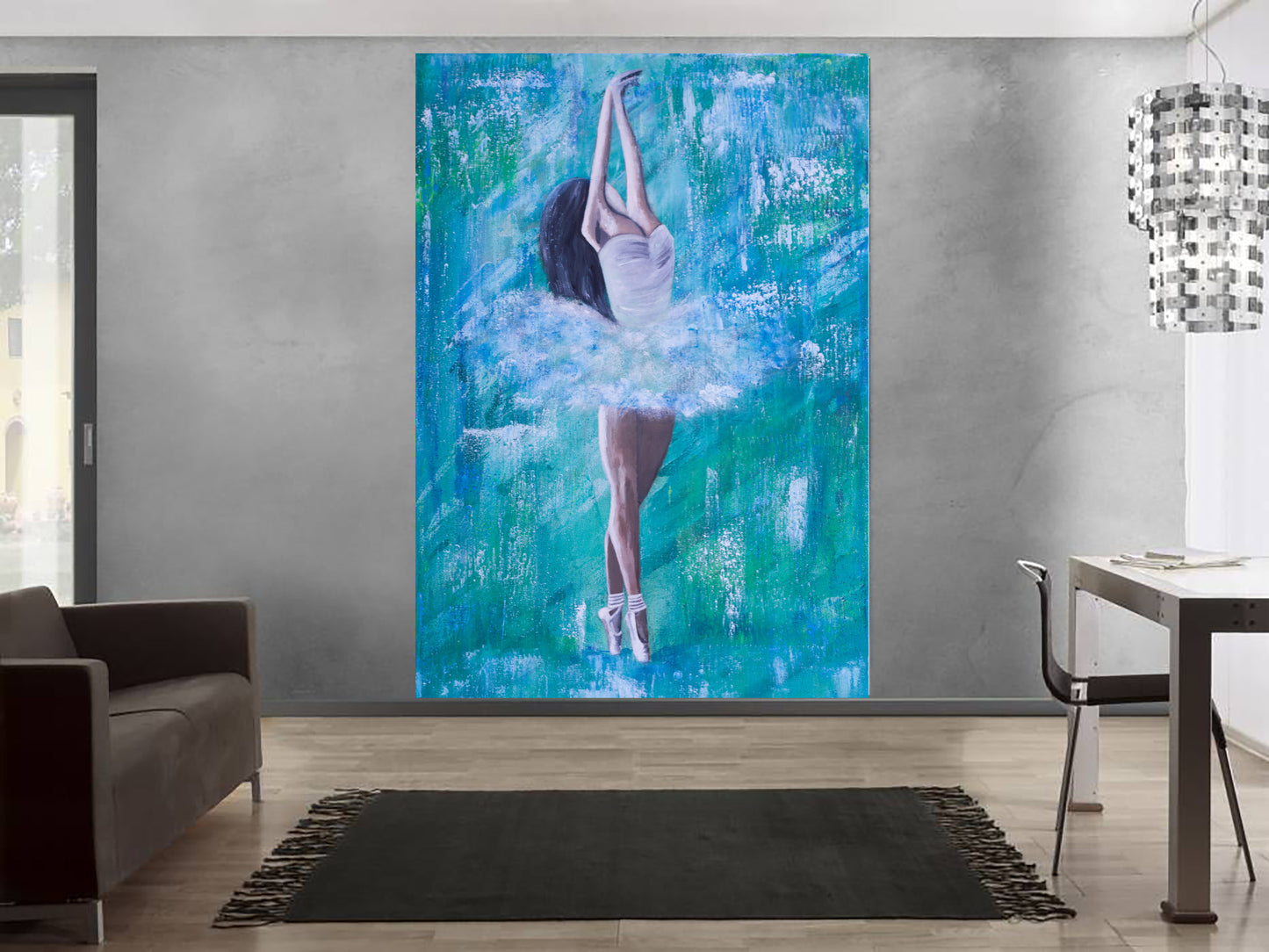 Acrylmalerei auf Poster gedruckt-"Ballet dancer"