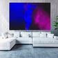 Abstrakte Kunst auf Poster-"Covered in blue"