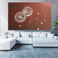 Acrylmalerei auf Poster- "Flying Dandelions"