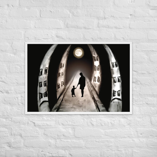 Abstrakte Kunst- Eingerahmtes Poster "Hope"