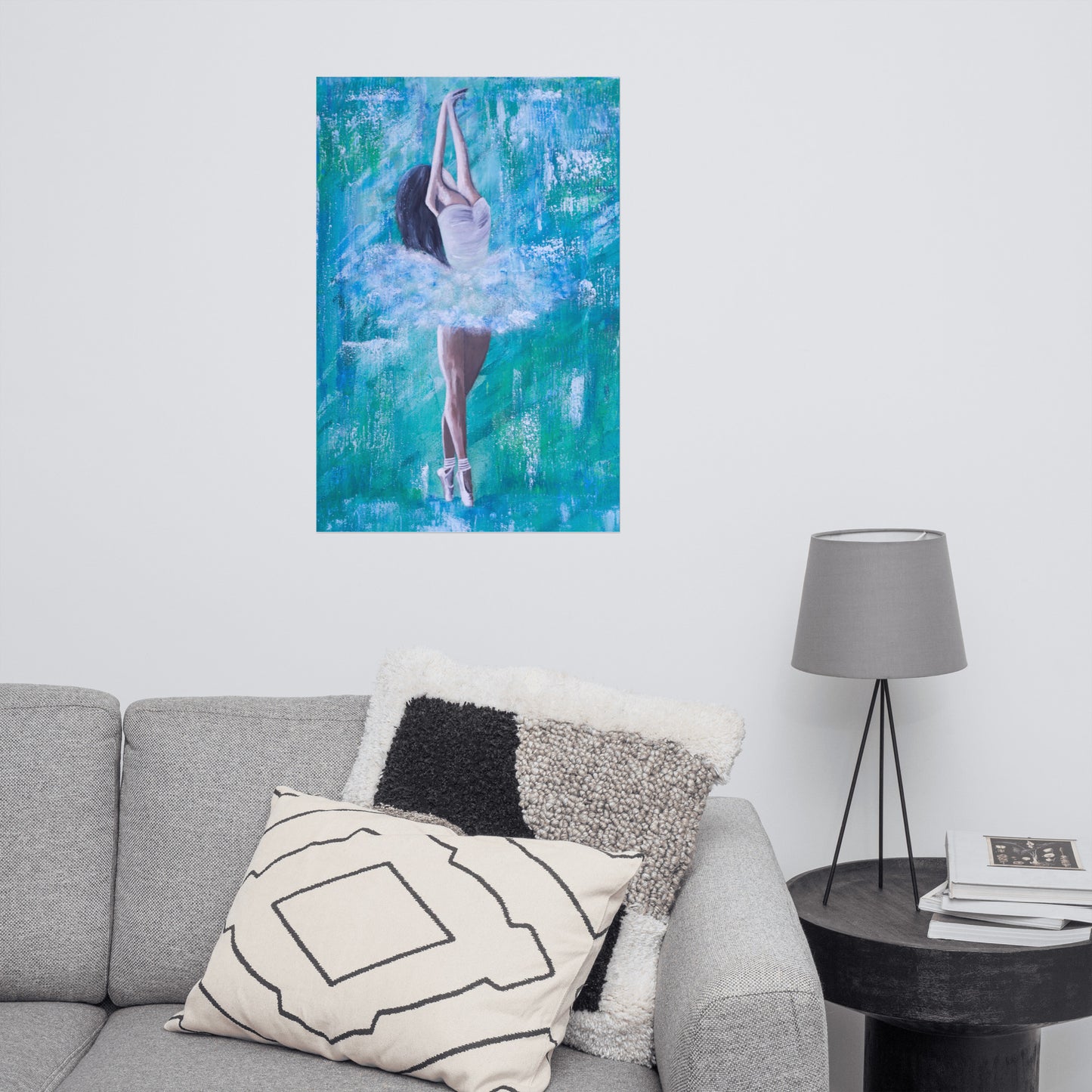 Acrylmalerei auf Poster gedruckt-"Ballet dancer"