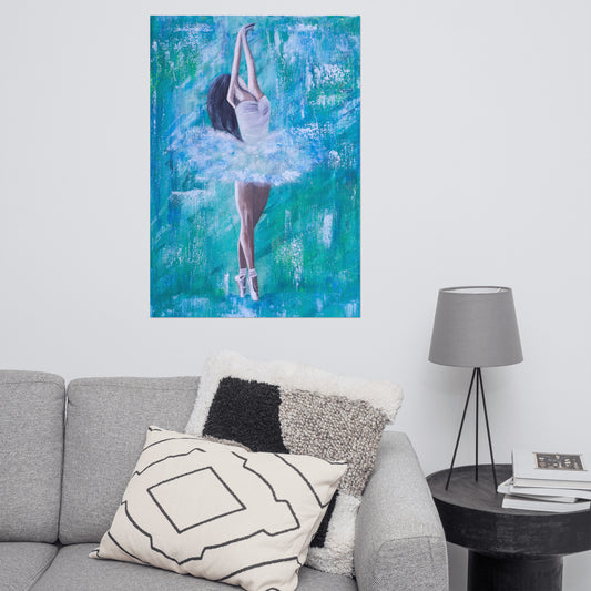 Acrylmalerei auf Poster gedruckt-"Ballet dancer"